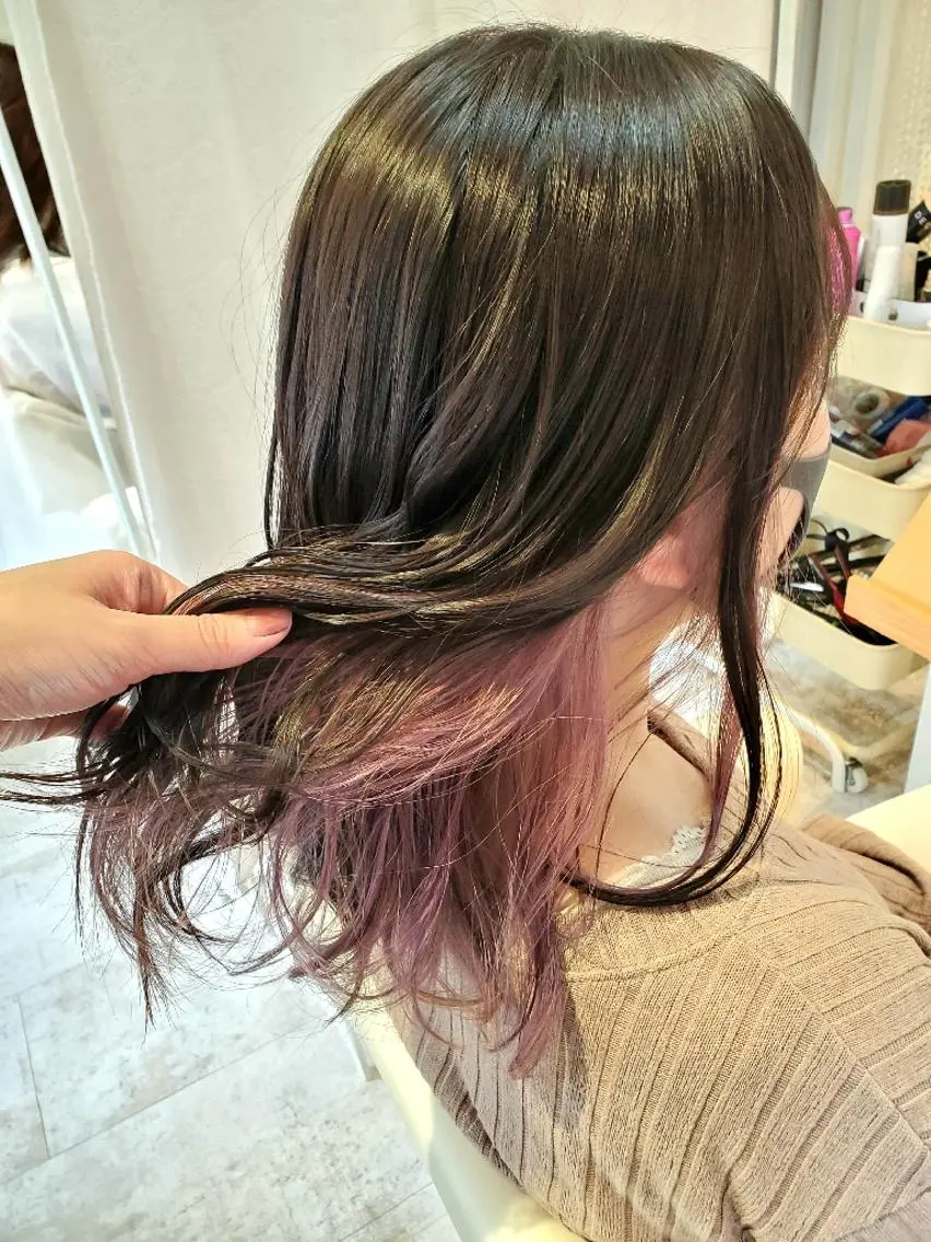 ミディアム パープルカラー 北九州美容室 🕊️わかな✂︎のヘアスタイル