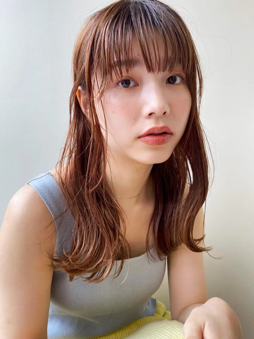 ロング カラー パーマ ヘアアレンジ くびれレイヤー/艶 カラー　MADOKAのヘアスタイル
