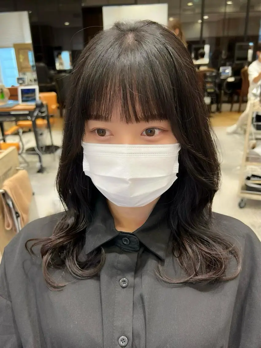 セミロング くびれヘア 髪質改善 縮毛矯正 🧡くびれヘア/前髪 顔周り🧡久原結衣のヘアスタイル