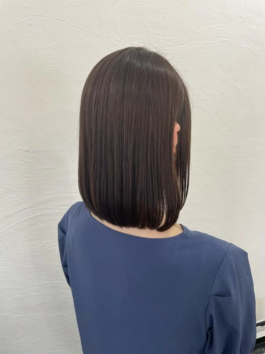 ミディアム カラー カット ヘアカラー トリートメント 河野 満月のヘアスタイル
