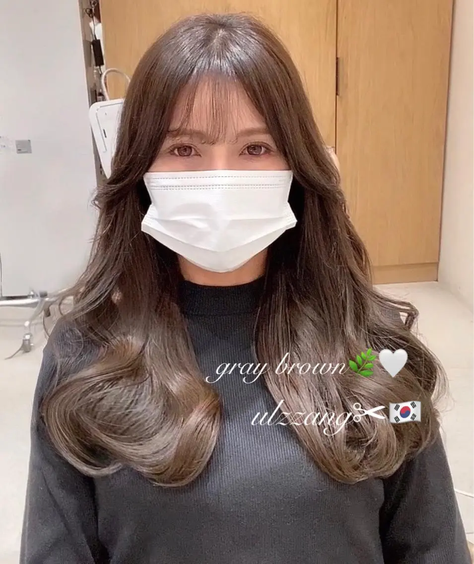 ロング 韓国風ヘア 韓国ヘア🇰🇷髪質 改善たけるのヘアスタイル
