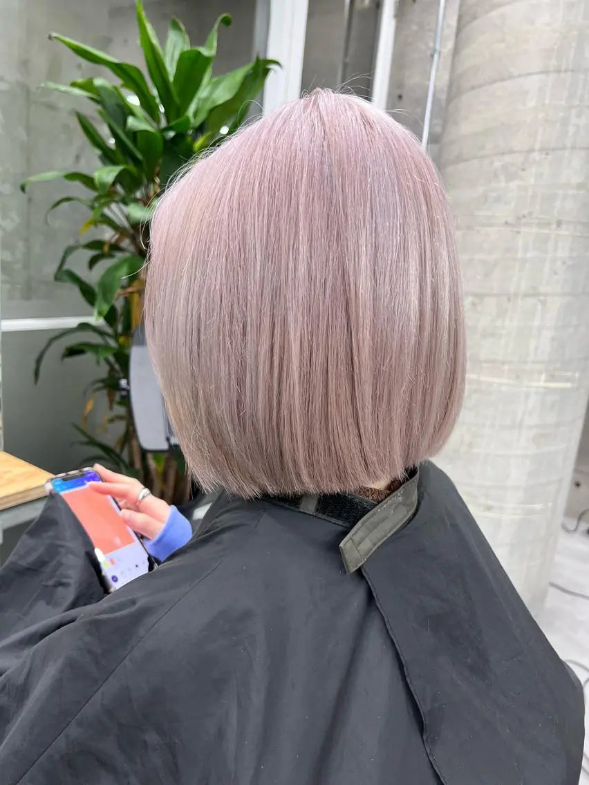 ショート カラー ピンクカラー ホワイトピンク ヘアカラー トリートメント 艶髪✨ブリーチ職人 yasuのヘアスタイル