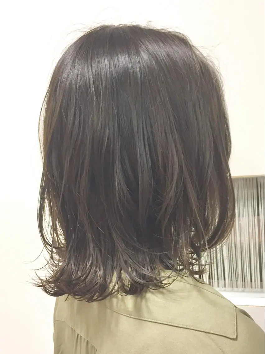 ミディアム カラー ボブ カット トリートメント ヘアセット 坂本 なつきのヘアスタイル