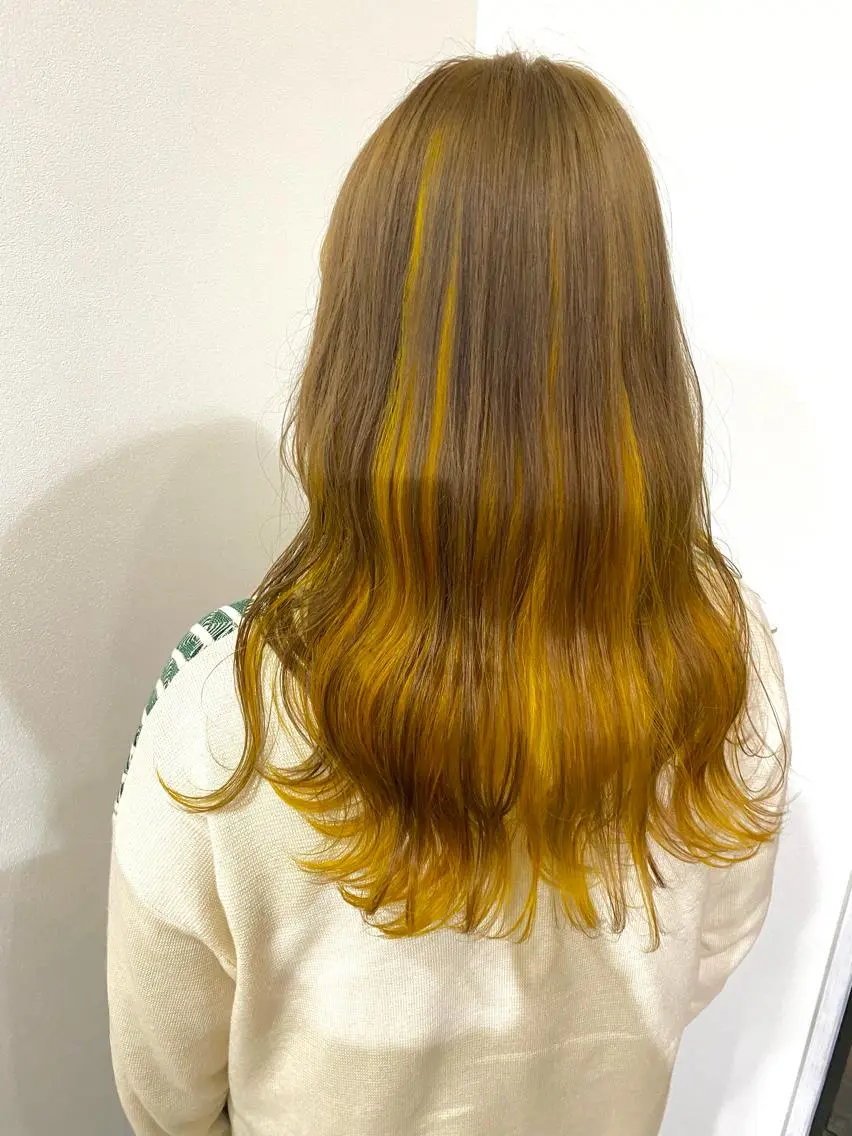 カラー ブリーチ イエローカラー ブリーチカラー よねだまことのヘアスタイル