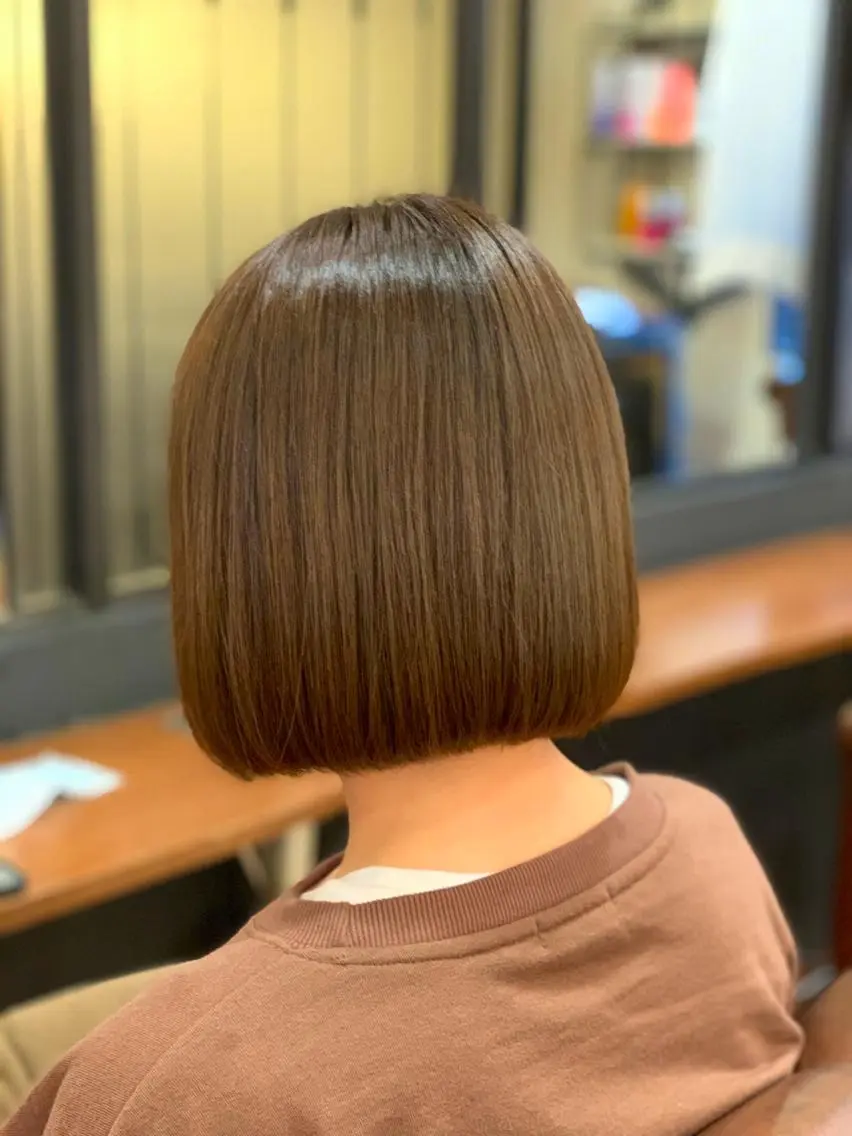 ショート ワンレンボブ ボブ ヘアカラー トリートメント 青木 大輔のヘアスタイル