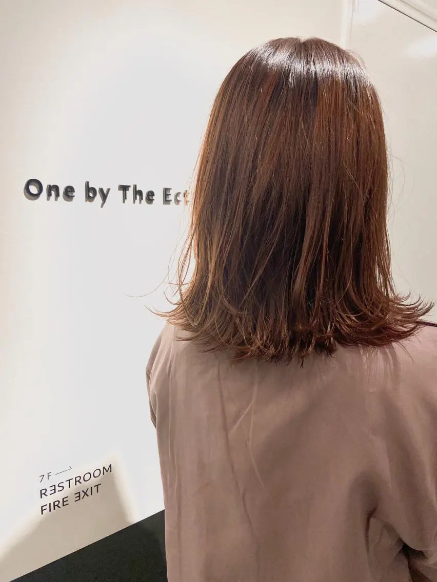 ミディアム カット ヘアカラー トリートメント ヘッドスパ 片山美穂 心斎橋・なんばのヘアスタイル