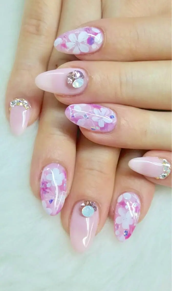ネイル ピンク 春ネイル Nail lieNのネイルデザイン
