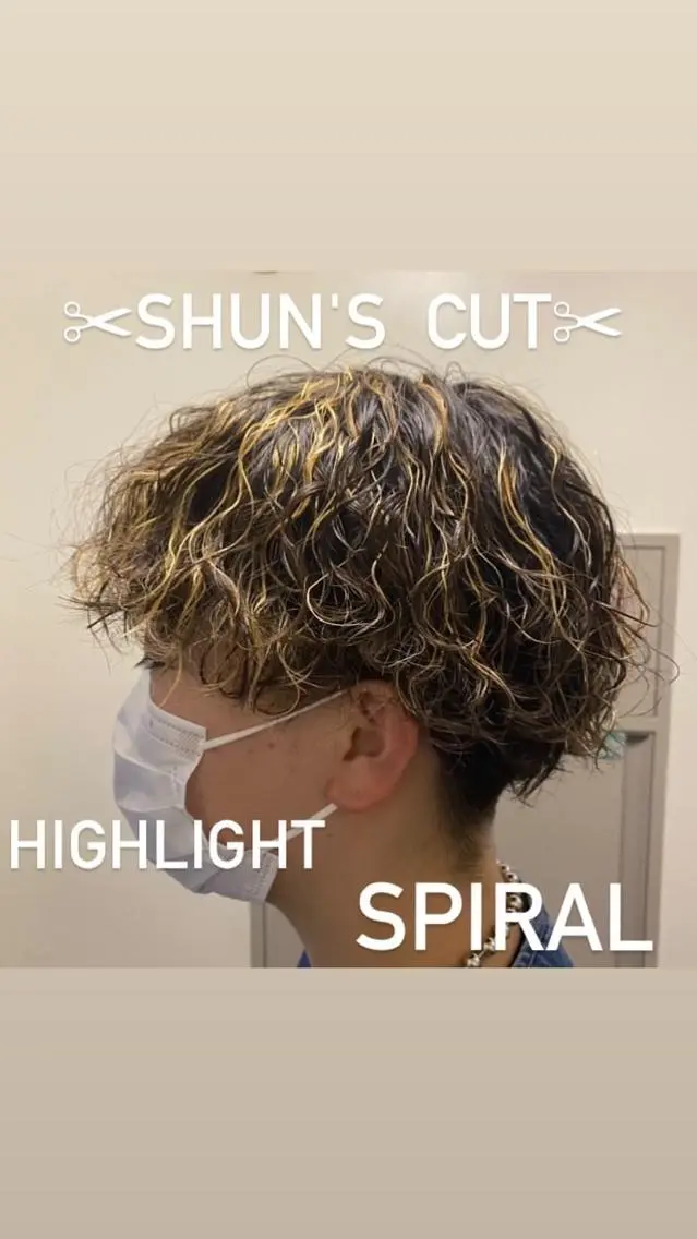 ショート パーマ カット パーマ メンズ特化✂︎ ✂︎sunのヘアスタイル