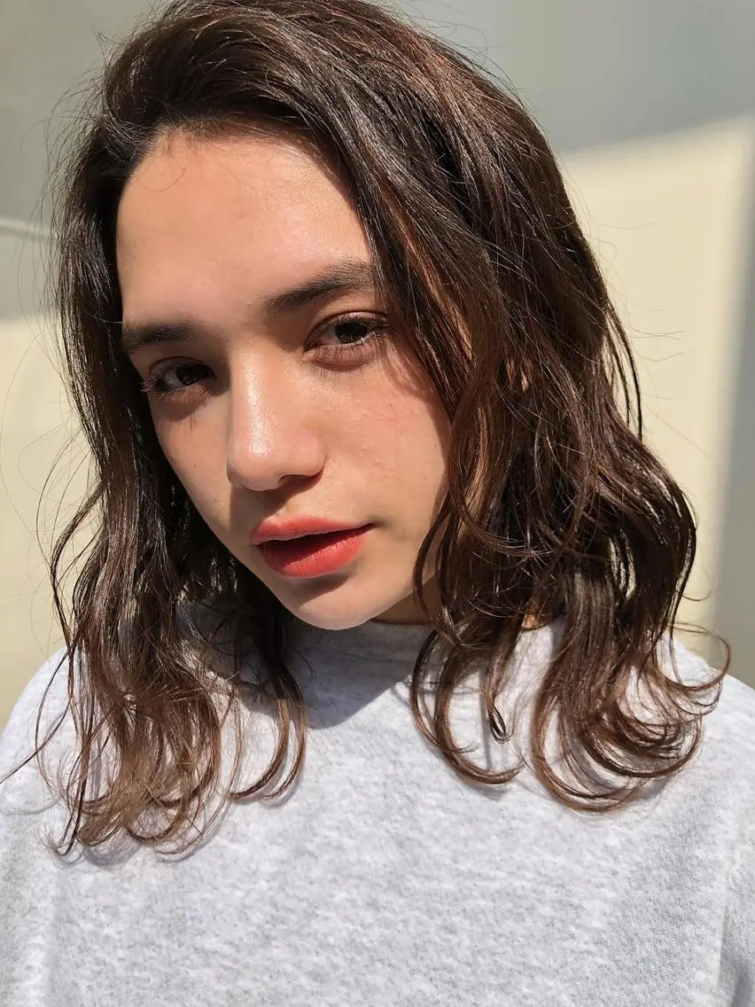 ミディアム カット ヘアカラー トリートメント 一ノ瀬 暁のヘアスタイル
