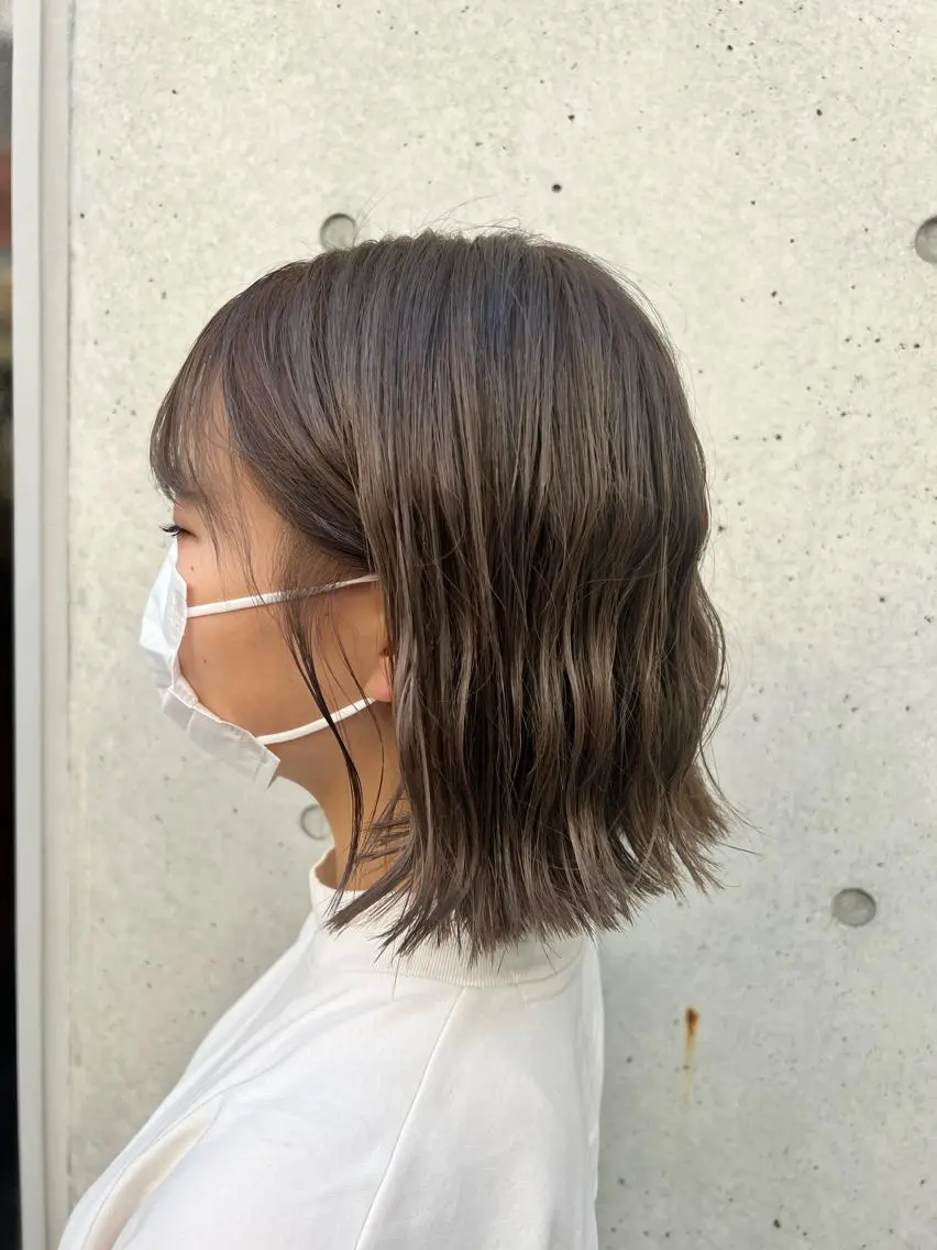 ミディアム カット ヘアカラー トリートメント 個性を活かす/ harunaのヘアスタイル
