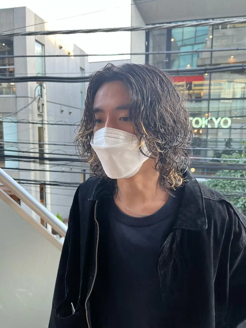 ミディアム カラー パーマ ヘアアレンジ メンズ ヘアカラー トリートメント 💎髪質改善特化💎 RUITOのヘアスタイル