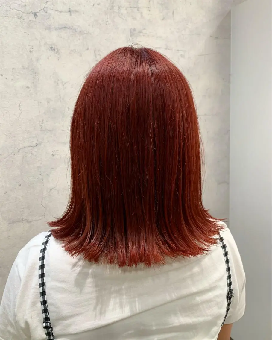 ミディアム カラー ブリーチ ピンクカラー 浅野 ダイジロウのヘアスタイル