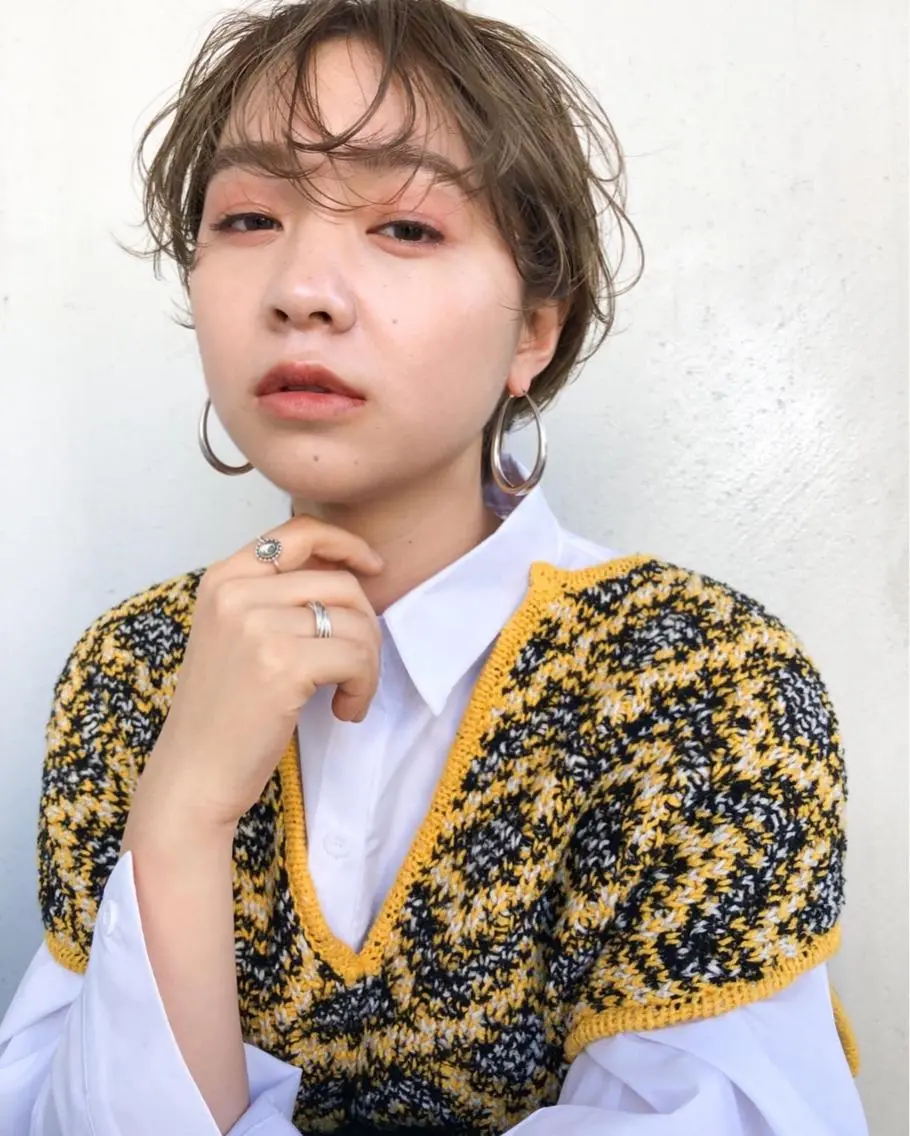 ショート カラー ベージュカラー ショートヘア カット ヘアカラー トリートメント 村上雅人 ナチュラルモードのヘアスタイル