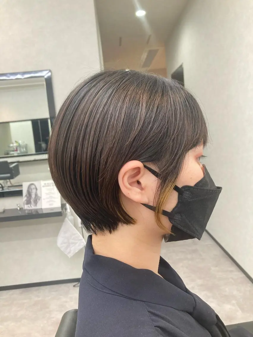 ショート カット ヘアカラー トリートメント 鈴木 翔偉のヘアスタイル