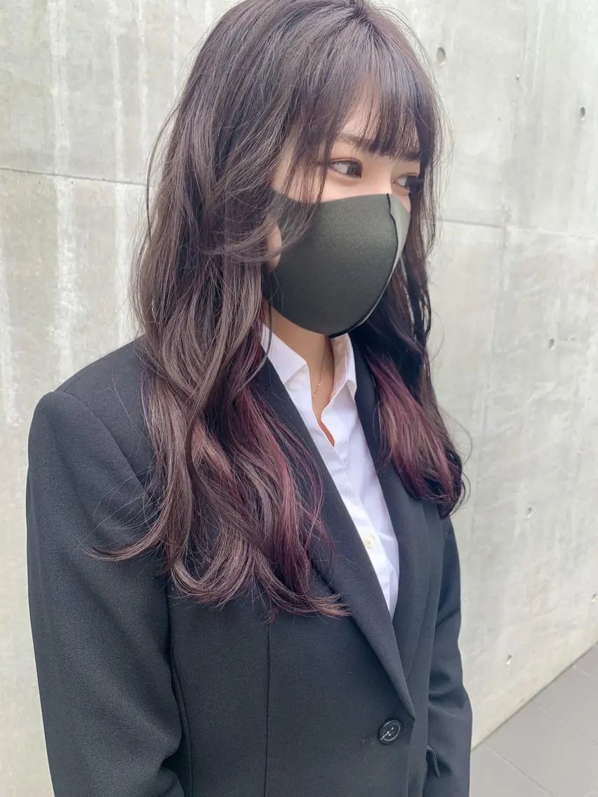 セミロング カラー ヘアアレンジ ヘアカラー トリートメント yuka .のヘアスタイル