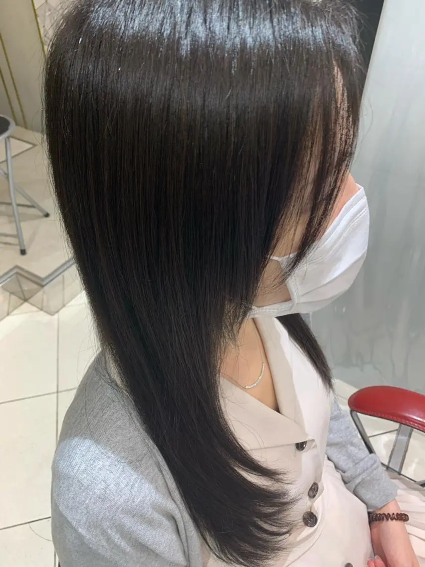 セミロング カット 縮毛矯正 トリートメント ヘアセット ✨上村 潤平✨メンズヘア✨のヘアスタイル