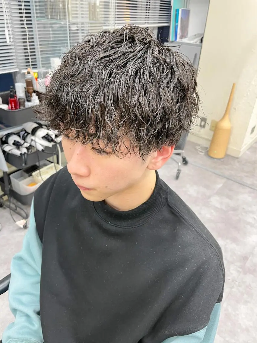 ショート パーマ メンズ カット パーマ メンズパーマ メンズ特化ryoのヘアスタイル
