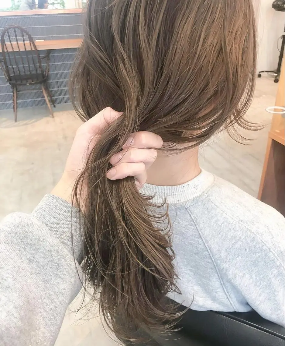セミロング カラー ヘアアレンジ ヘアカラー トリートメント ボブ/プツボブ tsumuguのヘアスタイル