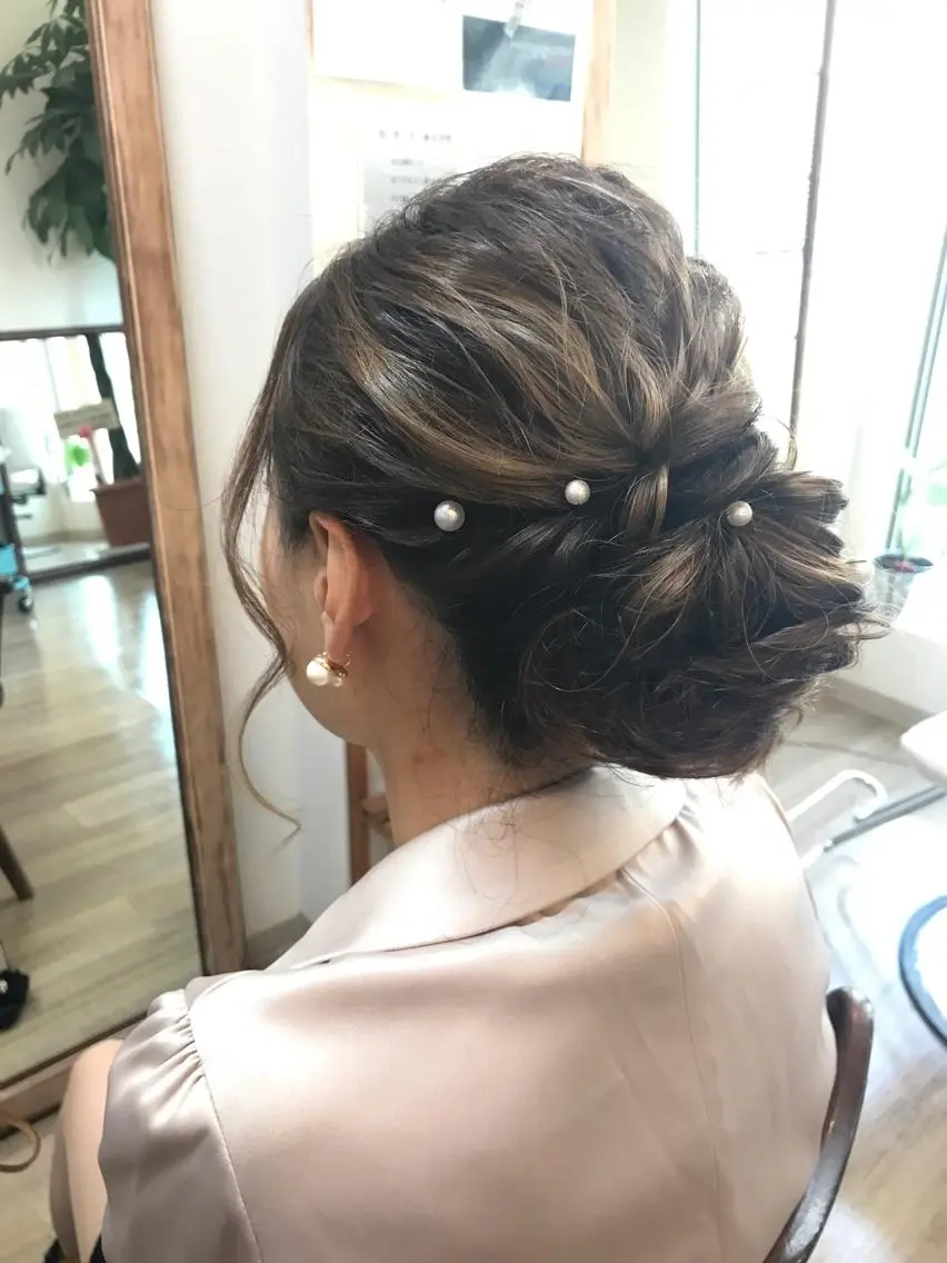 ミディアム ヘアアレンジ マツエク・マツパ 早朝✨ヘアセット 着付け/清水玲歌のその他イメージ