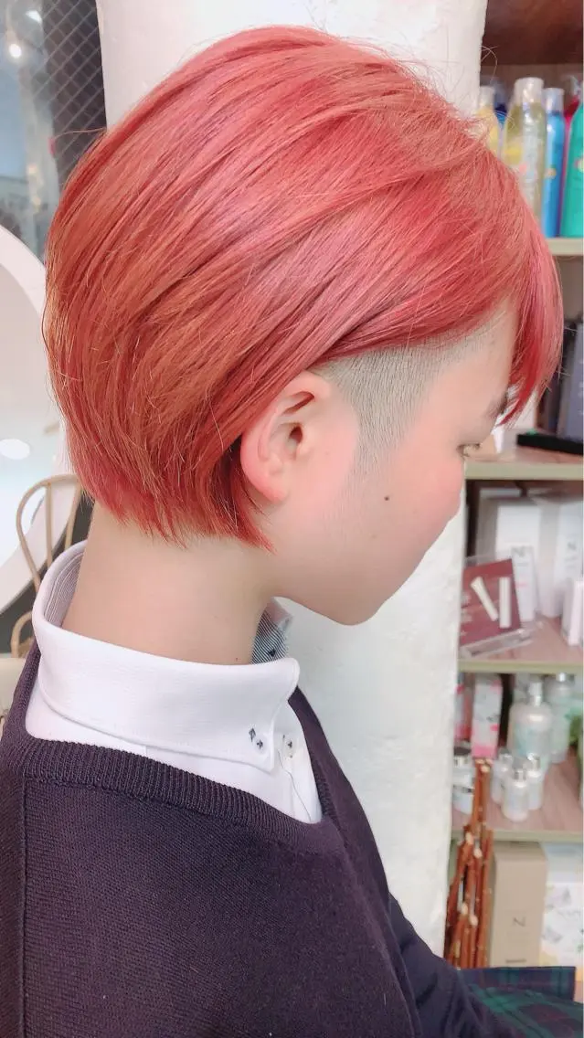 ショート ショートヘア きむえり/髪質改善 /うねり広がり改善のヘアスタイル