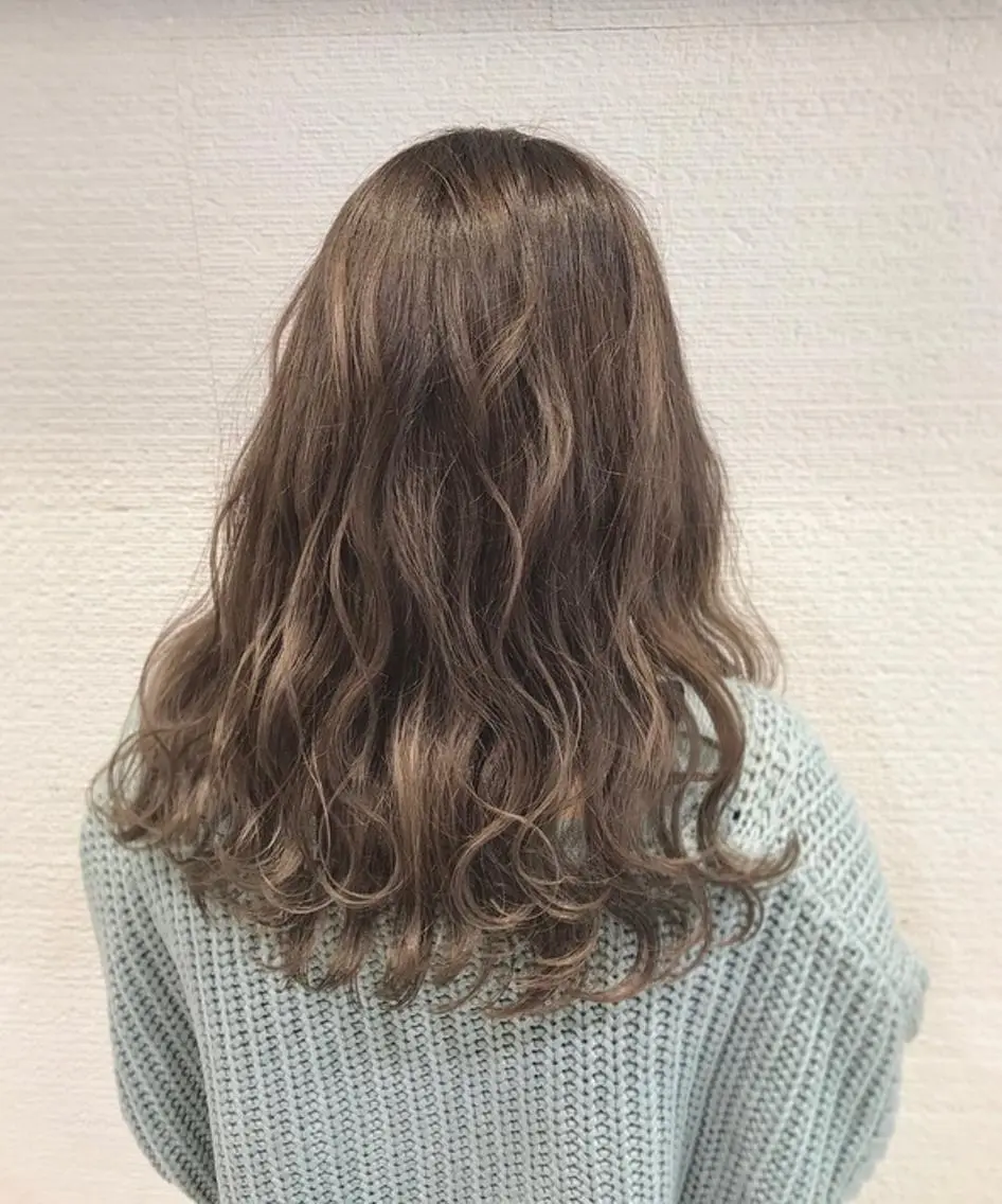 ロング カラー ベージュカラー ミルクティーベージュ 【メンズ縮毛矯正】 田中秀斗のヘアスタイル