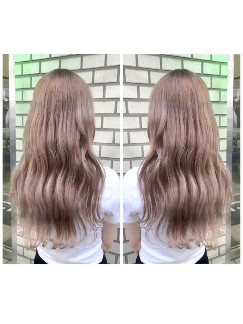 ロング カラー ベージュカラー ミルクティーベージュ ヘアカラー ブリーチ/髪質改善 🍀MASAKiのヘアスタイル