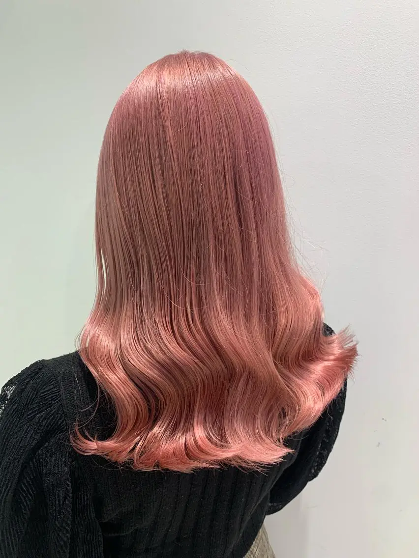 ロング カラー パーマ ヘアアレンジ キッズ ネイル マツエク・マツパ アイブロウ ピンクカラー カラーマツエク ピンク 🦋haginoya miho🦋のマツエク・マツパデザイン