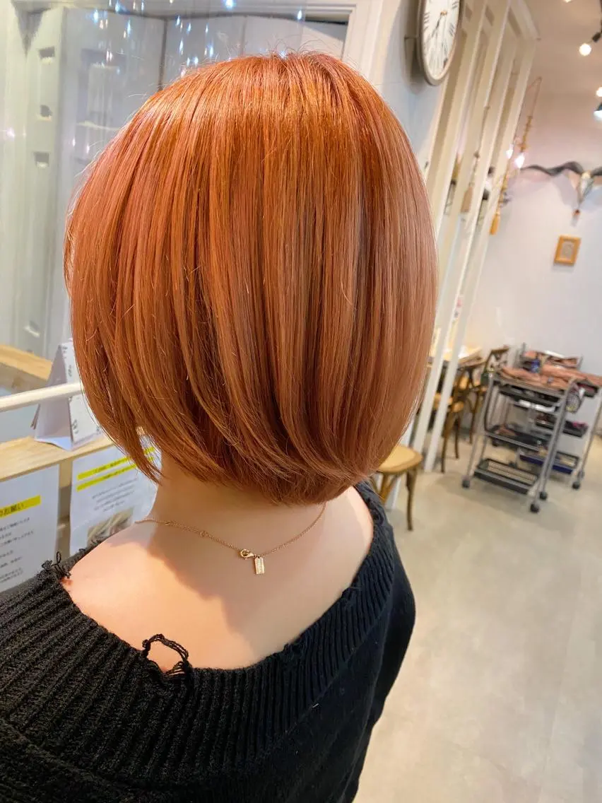 カラー オレンジ Sabby氏川洸希 パーマのヘアスタイル