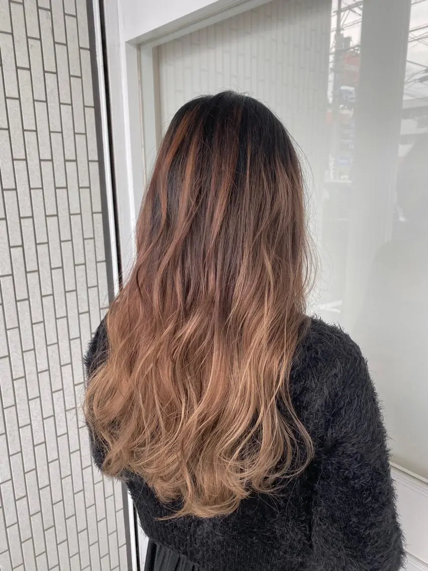 ロング カラー 杉田 健太のヘアスタイル