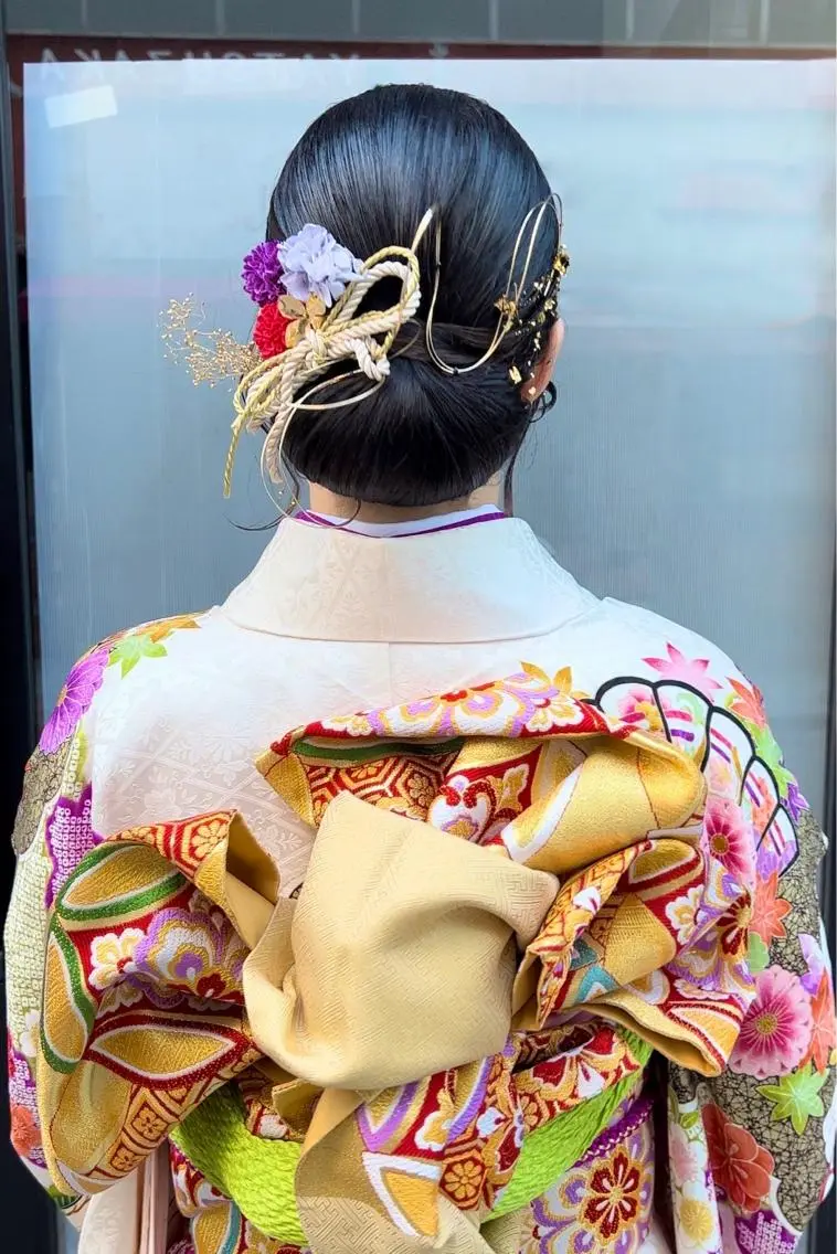 ロング カラー ヘアアレンジ 着付け 松永 梨央のヘアスタイル