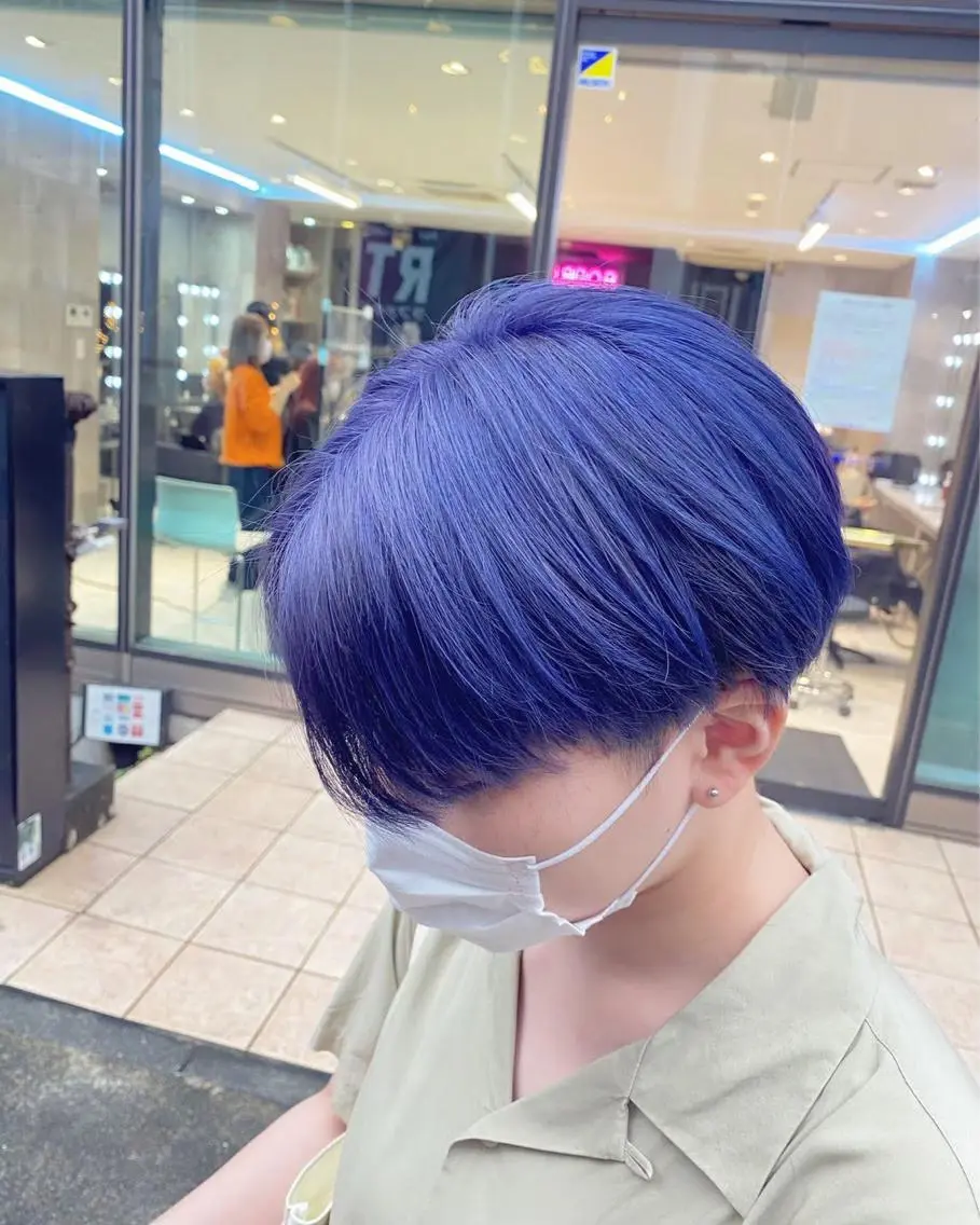 ショート カラー アッシュ アッシュグレー アッシュグレージュ バレイヤージュ ミストバング カット ヘアカラー トリートメント ハイトーン特化💍 chloe💍韓国のヘアスタイル