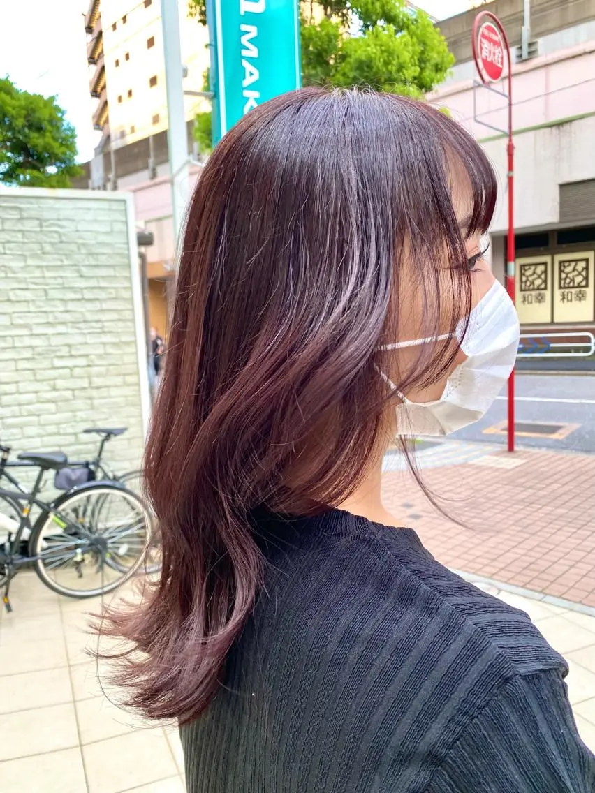 セミロング カラー カット ヘアカラー トリートメント 🌼上水流 彩乃🌼のヘアスタイル