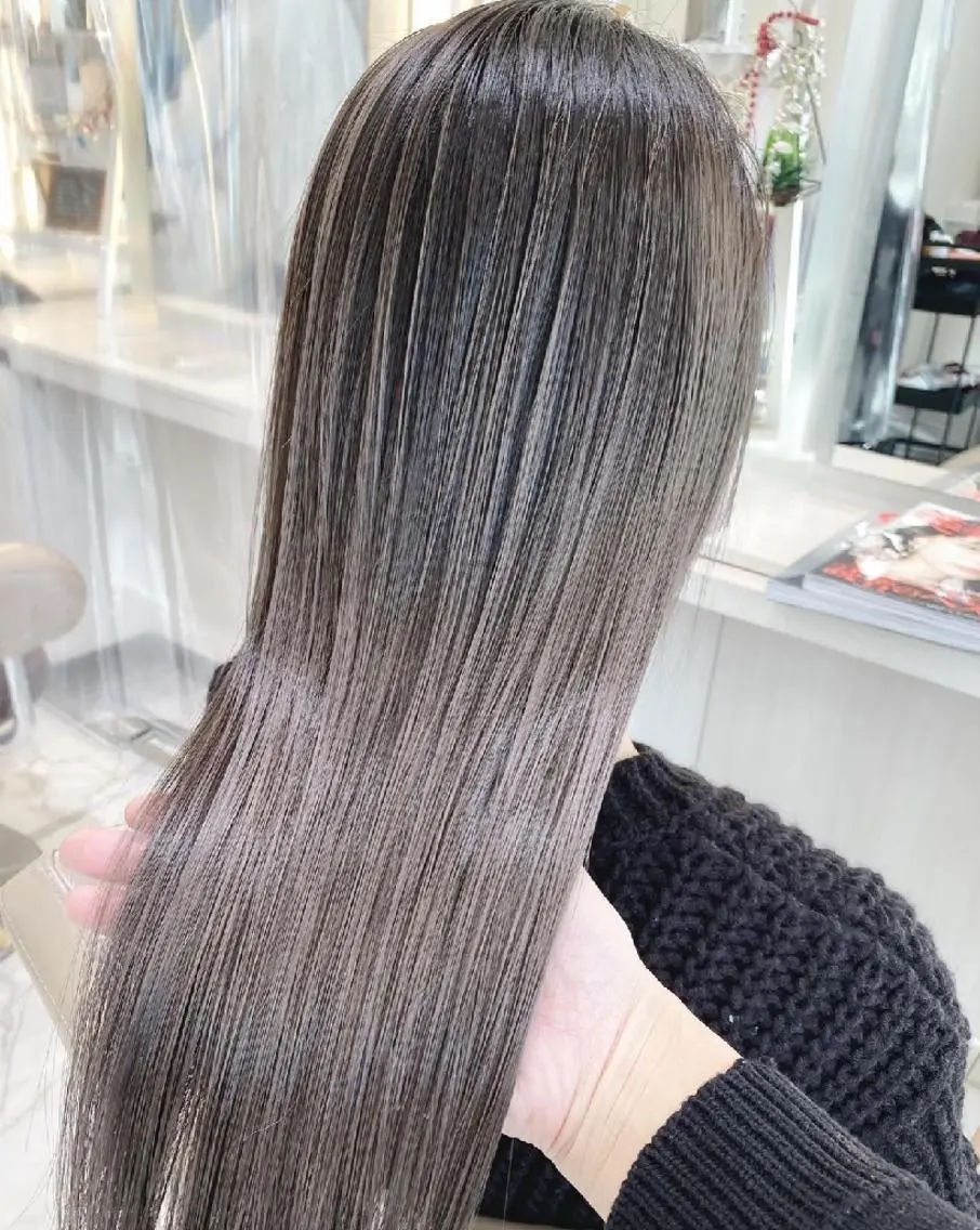 ロング カラー 髪質改善 ＡＳＨ大宮/ブリーチ 髪質改善/カラーのヘアスタイル