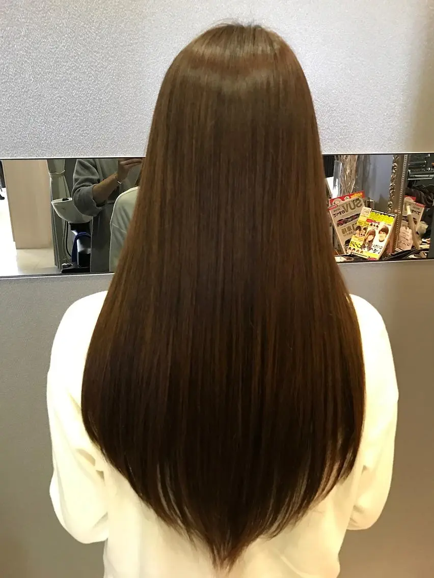 ロング カット 縮毛矯正 トリートメント sara 荒井店のヘアスタイル