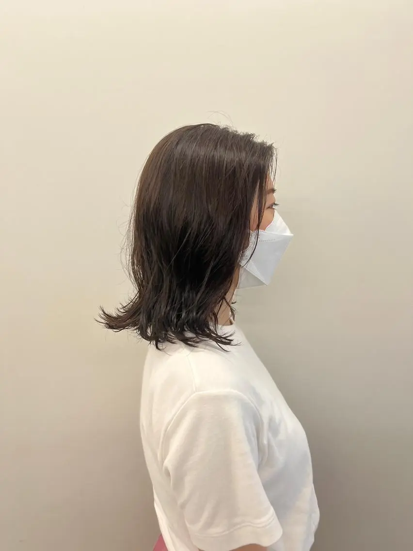 セミロング カラー 韓国好き🇰🇷 美容師MIKUのヘアスタイル