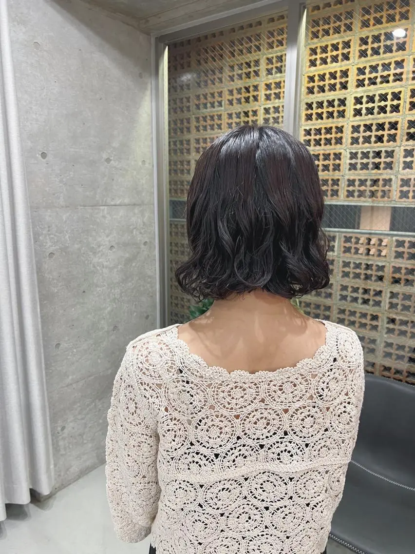 パーマ カット パーマ トリートメント ボブパーマコテ巻き風 パーマNo1深江秀平のヘアスタイル