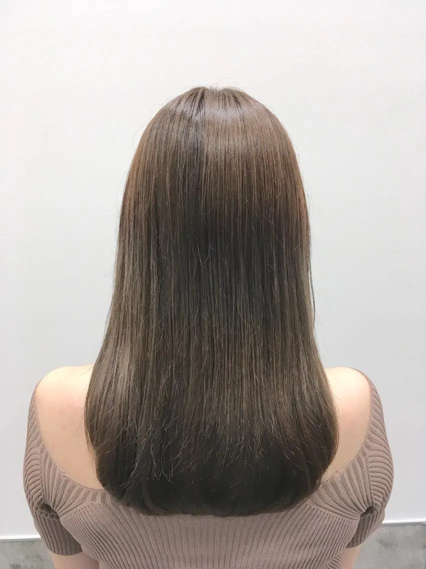 セミロング カラー ヘアカラー トリートメント ヘッドスパ ヘアセット yoshi ☆のヘアスタイル