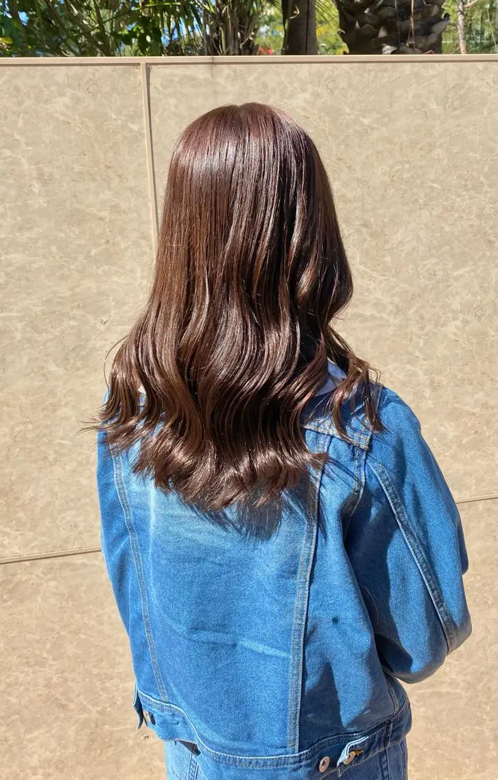 ロング カラー ベージュカラー ラベンダーカラー 韓国風ヘア カット ヘアカラー トリートメント ボブ/縮毛矯正/ レイヤー/塚田のヘアスタイル