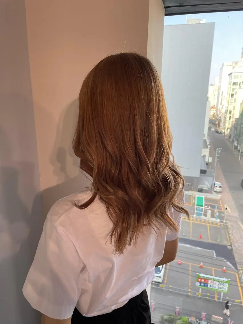 セミロング カラー セミロングパーマ バレイヤージュ ダブルカラー グラデーションカラー ハイライトカラー メンズ/パーマ/ ブリーチ/KAITOのヘアスタイル