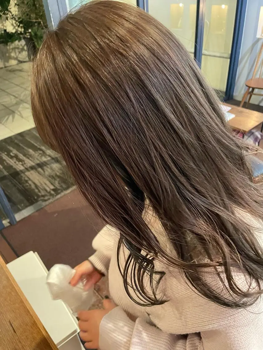 セミロング カラー ヘアアレンジ ヘアカラー トリートメント 抜け感ボブ×パーマ |kazaneのヘアスタイル