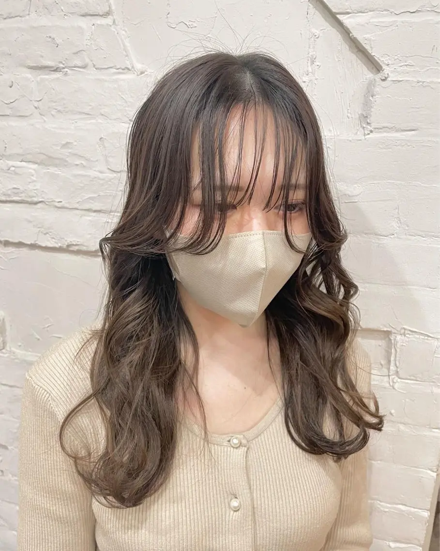 ロング ヘアアレンジ カット 【ピンク/韓国ヘア/ ヘアセット】亜海のヘアスタイル