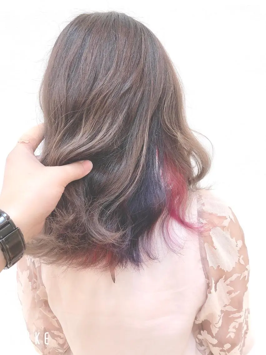 セミロング カット ヘアカラー トリートメント 吉田 典弘のヘアスタイル