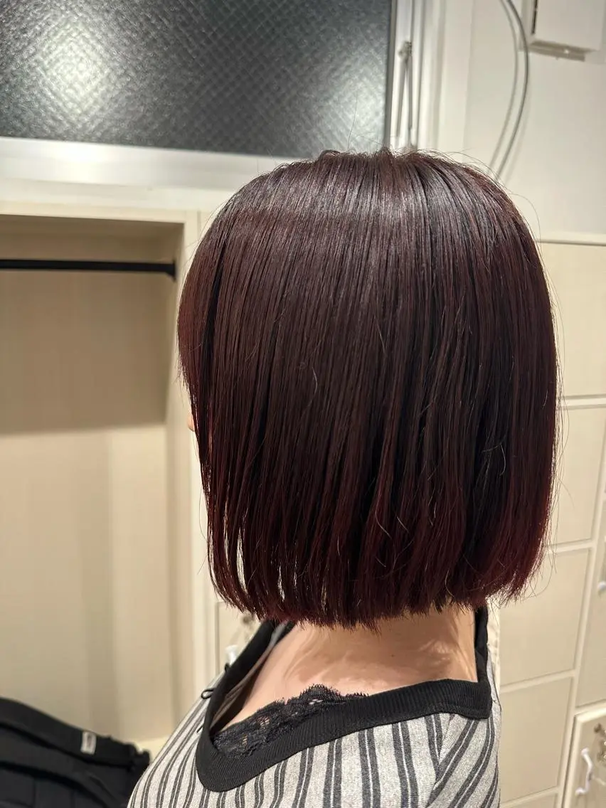 ミディアム カラー ピンクカラー ヘアカラー 松本 莉央のヘアスタイル