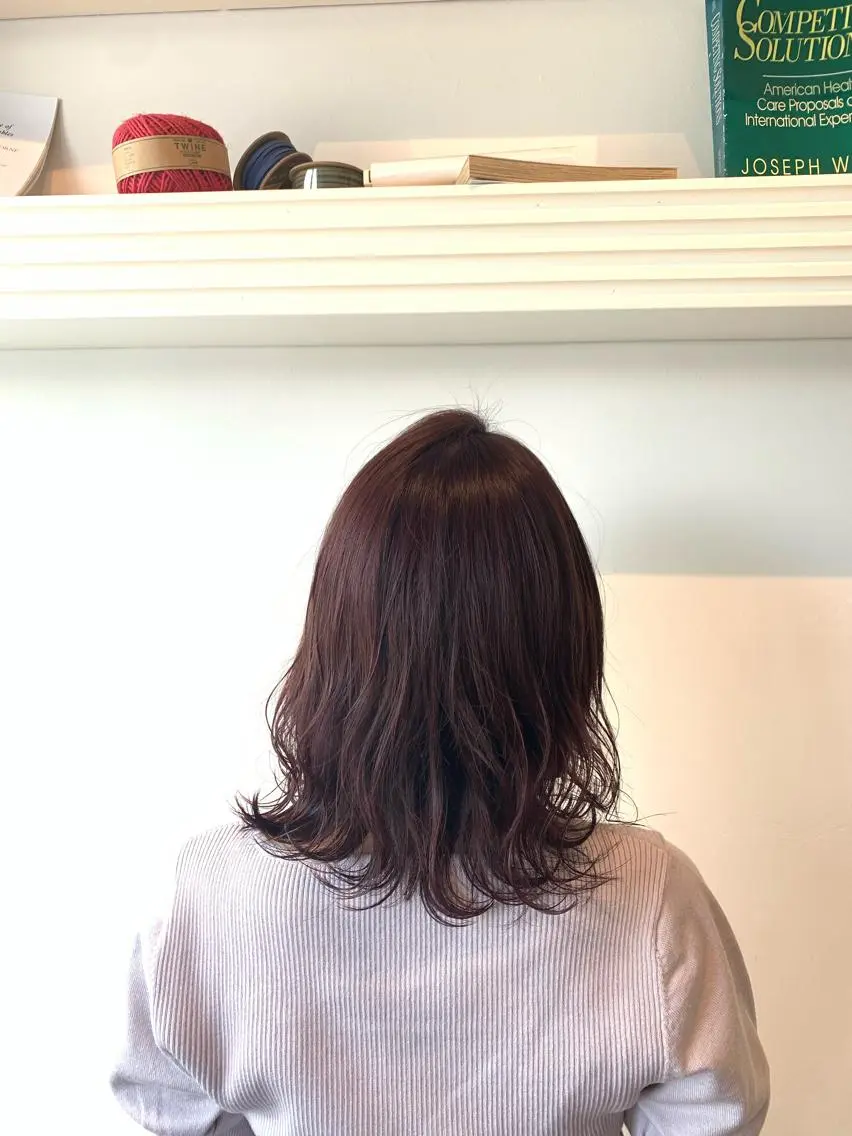 ミディアム ラベンダーベージュ ヘアカラー トリートメント ヘッドスパ ヘアセット 大宮/山口 竣也のヘアスタイル