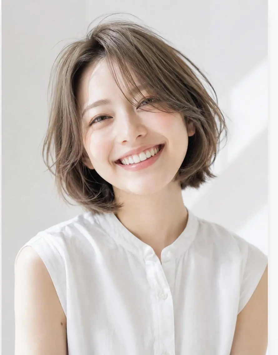 ミディアム カット ヘアカラー an・rata/ プチプラ/和歌山市駅のヘアスタイル