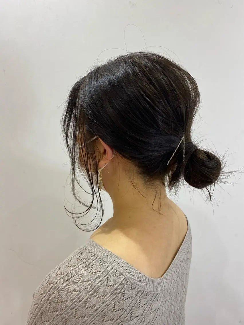 ミディアム カラー ヘアアレンジ 田谷 夏生のヘアスタイル