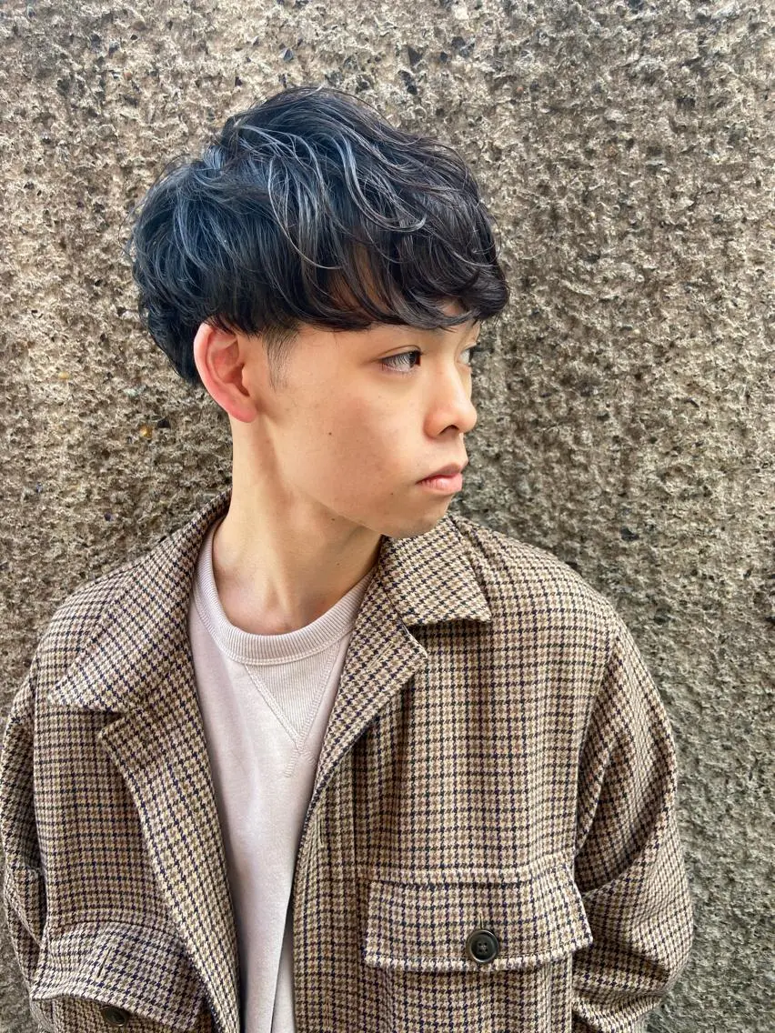 ショート カラー パーマ ヘアアレンジ メンズ メンズパーマ カット パーマ ちこ .のヘアスタイル