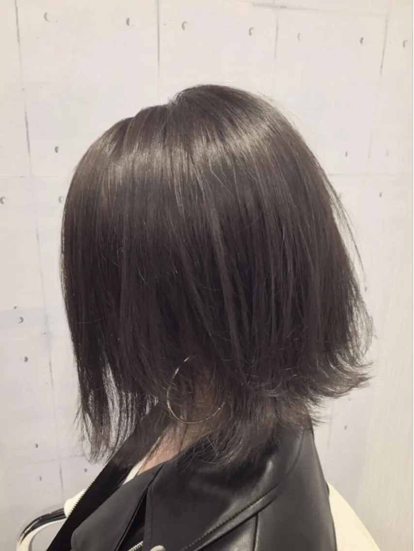 ショート カラー 切りっぱなしボブ グレージュ ボブ 韓・中華美女ヘア 🇰🇷×🇨🇳のヘアスタイル