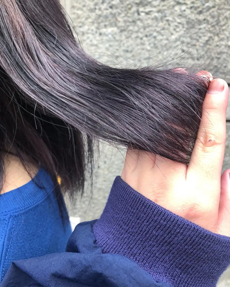 ミディアム カラー ヘアアレンジ パープルカラー ヘアカラー トリートメント メンズ特化✂️栗原 侑也のヘアスタイル