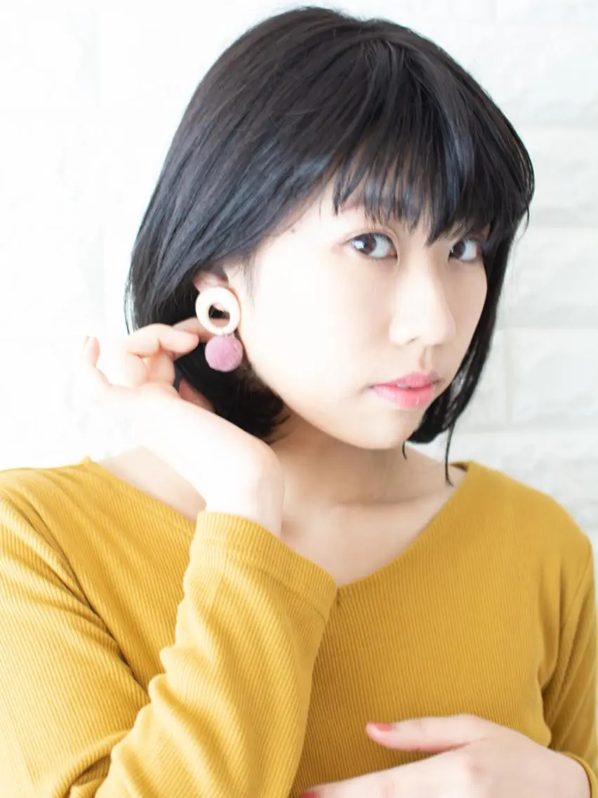ショート カラー ショートボブ ベージュカラー ブルーカラー ブルージュ グレージュ 撮影モデル 斉藤 正敏のその他イメージ